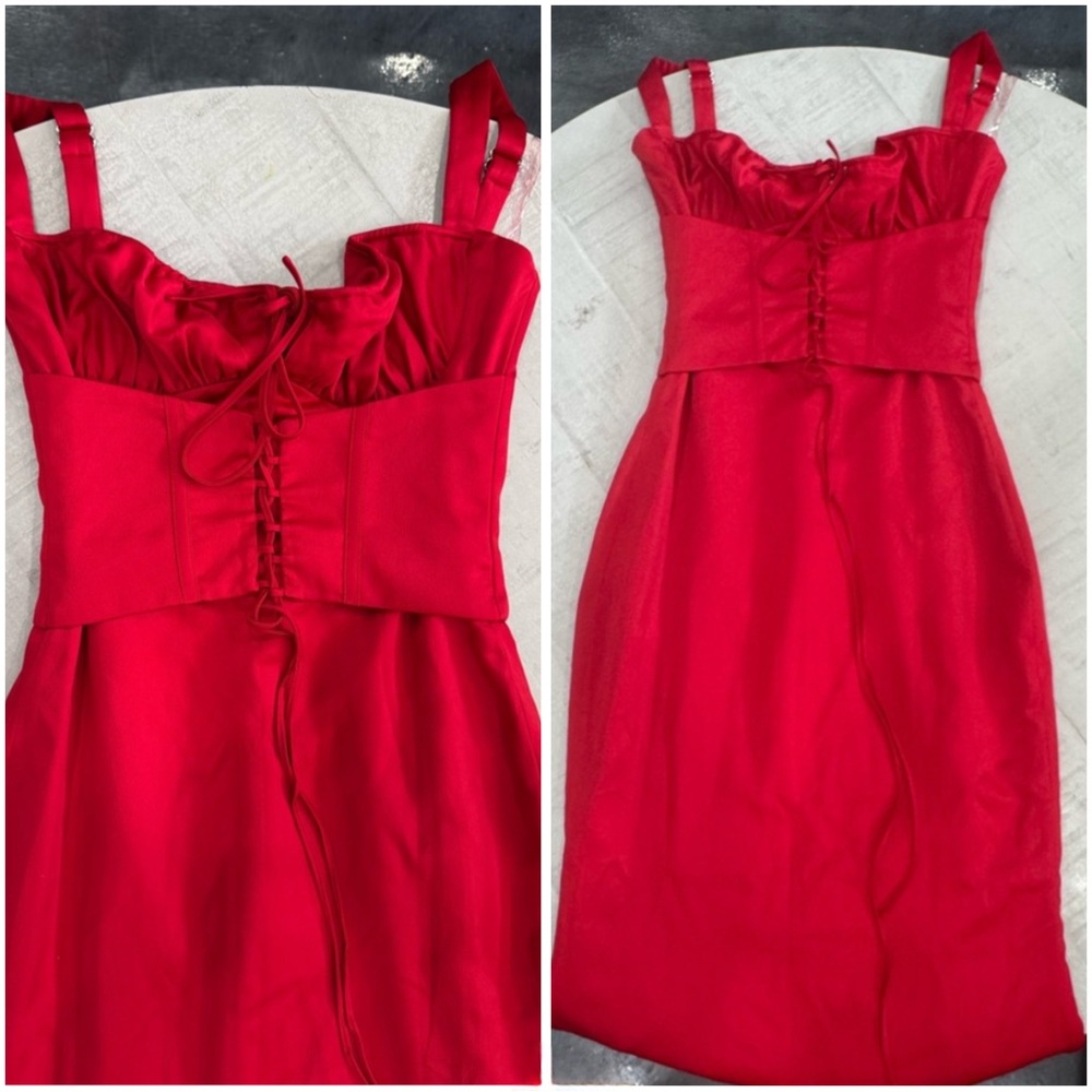 House of CB “Valencia” Red Corset Dress Set S+ Plus Top NWOT - Picture 10 of 16